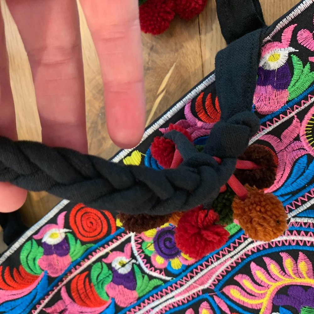 Thai Boho Shoulder Tote - Picture 4 of 14
